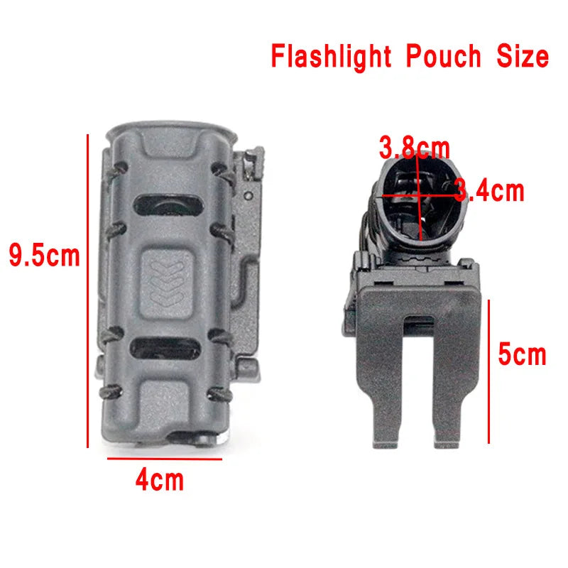 Holder Multifonction Molle pour Spray, Lampe de Poche et Baton - Rotation à 360° - Clip de Ceinture Police - Outil de Défense Personnel BLACKBEARD OUTDOOR INDUSTRIES