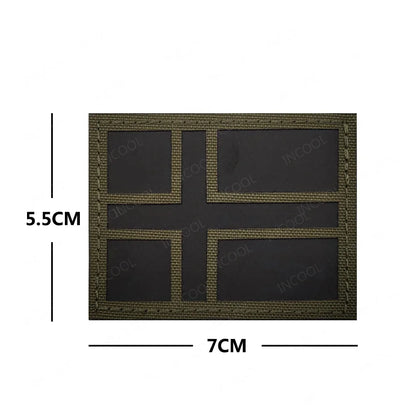 Patch Drapeau Réfléchissant Tactique – Badge Militaire Velcro, 29 Pays, 8x5 cm