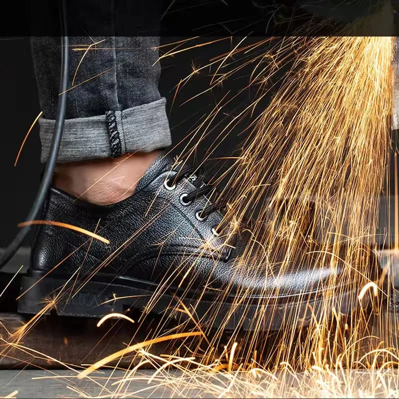 Chaussures à Coque Homme Cuir Véritable – Sécurité Classique