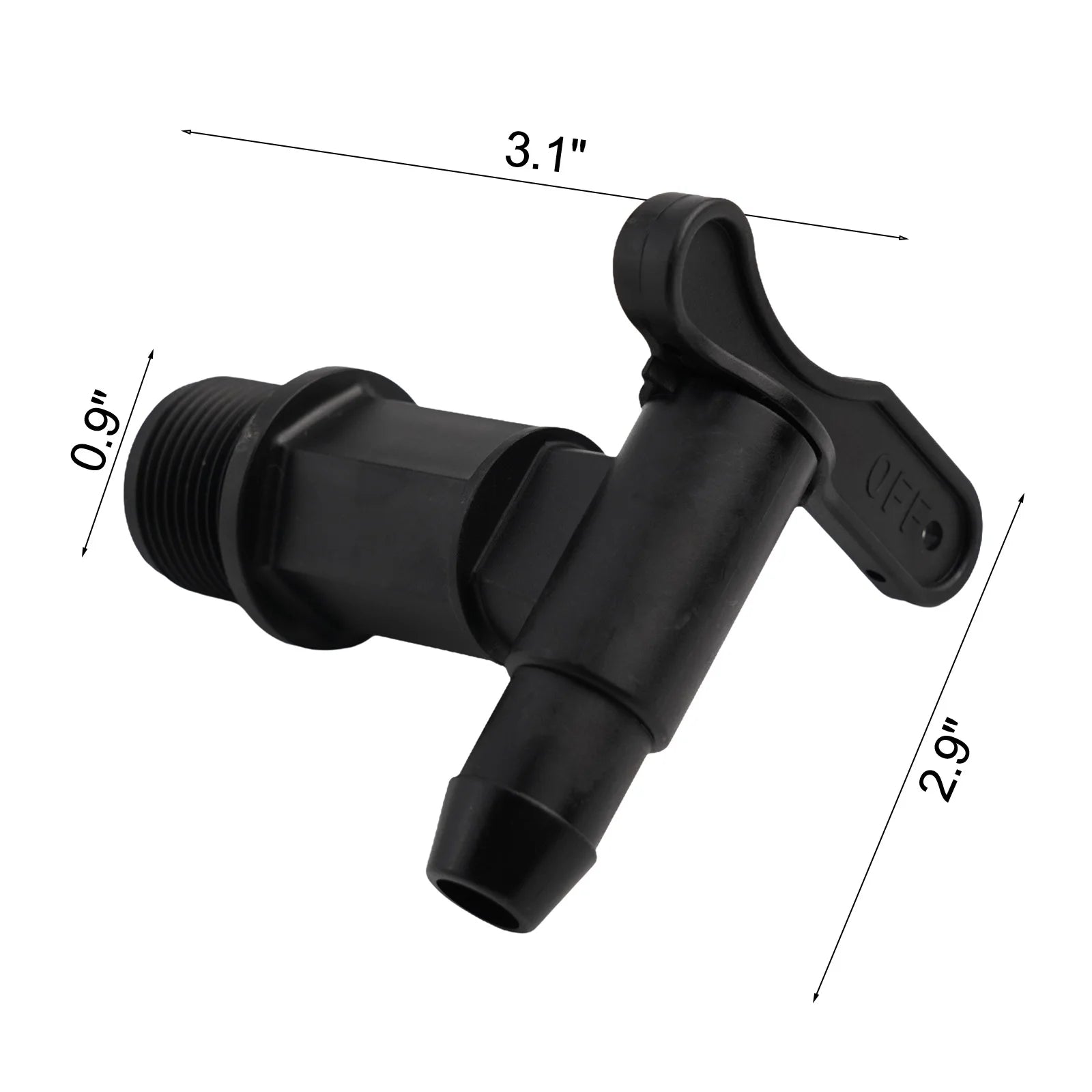 Robinet en plastique pour fût IBC – Raccord de réservoir d’eau/récupérateur d’eau de pluie - BLACKBEARD OUTDOOR INDUSTRIES