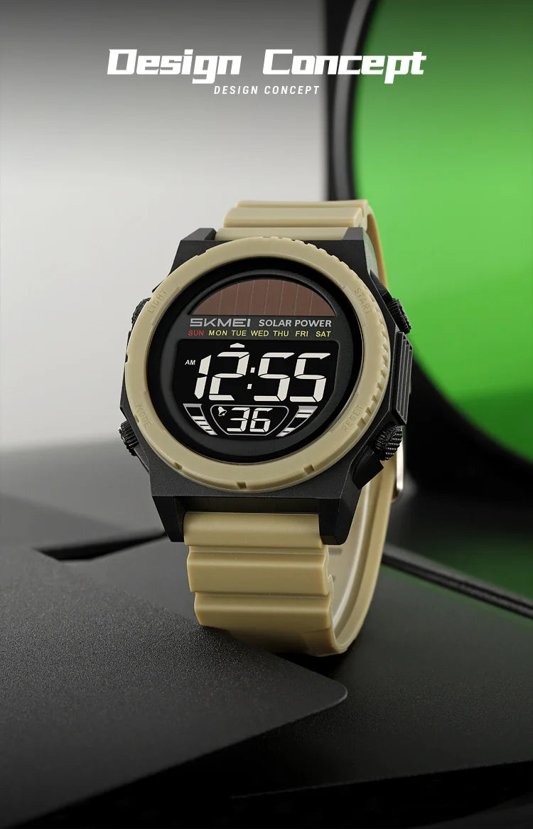 Montre Digitale Sportive Homme SKMEI 2358 – Énergie Solaire, Étanche 5Bar, Chronographe - BLACKBEARD OUTDOOR INDUSTRIES