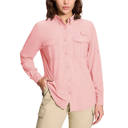 Chemise Femme de Randonnée KEFITEVD – Séchage Rapide, Respirante & Anti-UV – Manches Longues Modulables - BLACKBEARD OUTDOOR INDUSTRIES