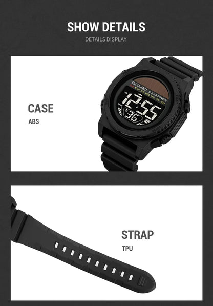 Montre Digitale SKMEI 2358 – Énergie Solaire – Étanche 5ATM – Homme & Femme - BLACKBEARD OUTDOOR INDUSTRIES