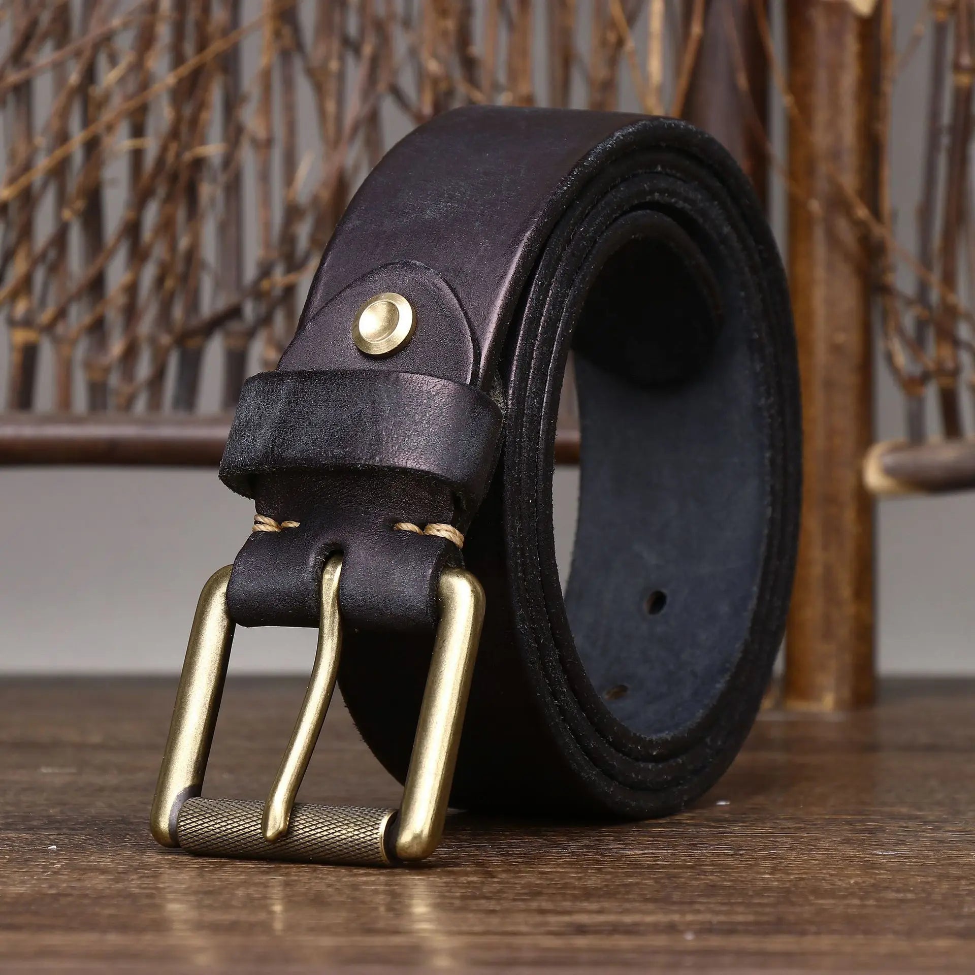 Ceinture Vintage en Cuir de Vachette Véritable Ma boutique