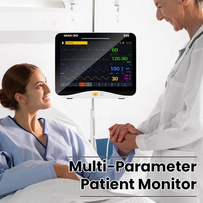 Moniteur Patient Multiparamétrique 12.1" Sinohero S90C – ECG, SpO2, NIBP, RESP, TEMP, IBP, EtCO2