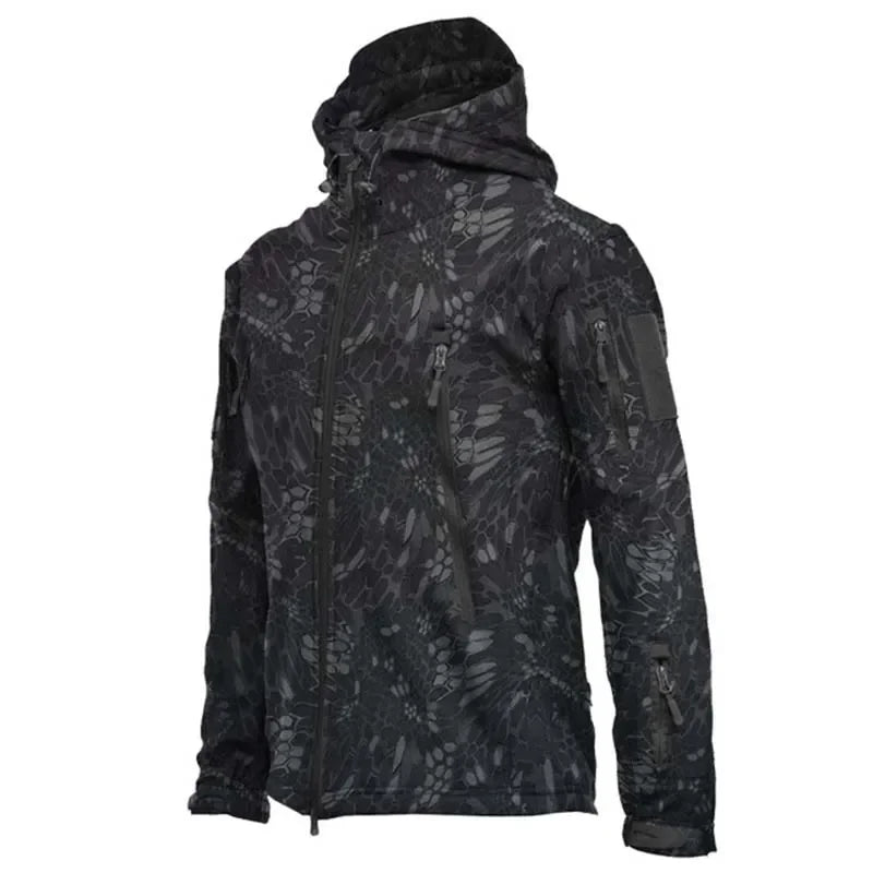 Veste Tactique Homme Softshell Techwear Coupe-Vent | Imperméable | Respirante | Polaire Intérieure | Capuche | 4 Saisons - BLACKBEARD OUTDOOR INDUSTRIES
