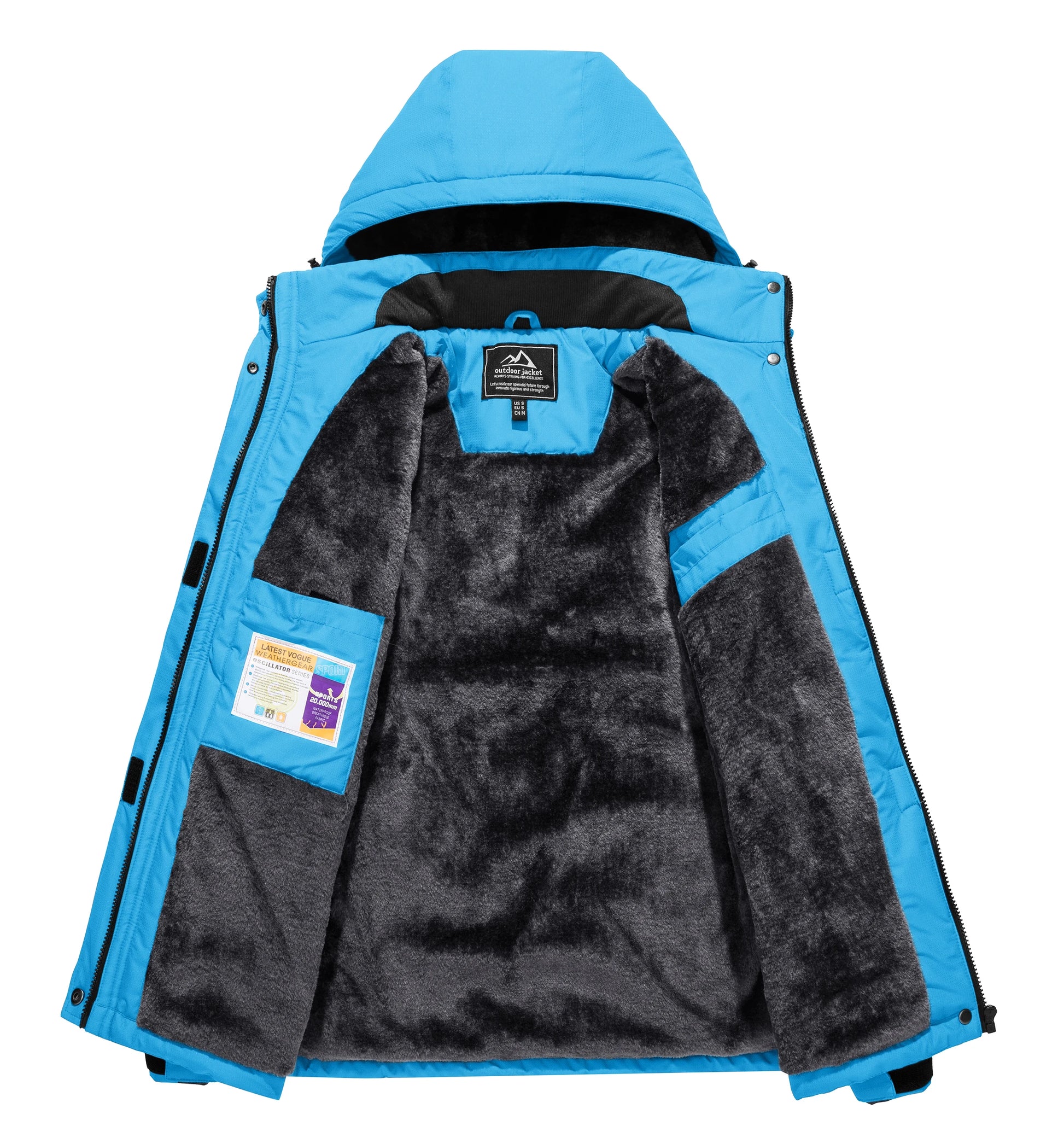 Veste Polaire Épaisse Femme – Imperméable, Capuche Amovible & Multi-Poches - BLACKBEARD OUTDOOR INDUSTRIES