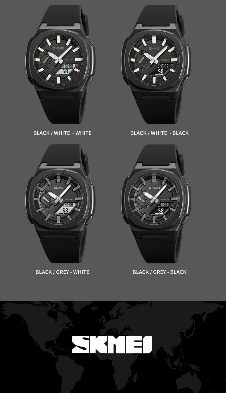 Montre de Sport SKMEI 2091 pour Homme – Montre Numérique Militaire Résistante à l'Eau avec Fonction Compte à Rebours et Date - BLACKBEARD OUTDOOR INDUSTRIES