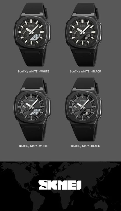Montre de Sport SKMEI 2091 pour Homme – Montre Numérique Militaire Résistante à l'Eau avec Fonction Compte à Rebours et Date - BLACKBEARD OUTDOOR INDUSTRIES