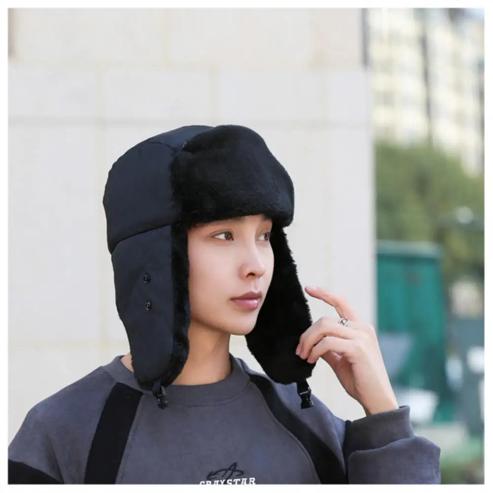 Chapka Ushanka Hiver avec Oreillettes et Cache-Visage - Unisexe