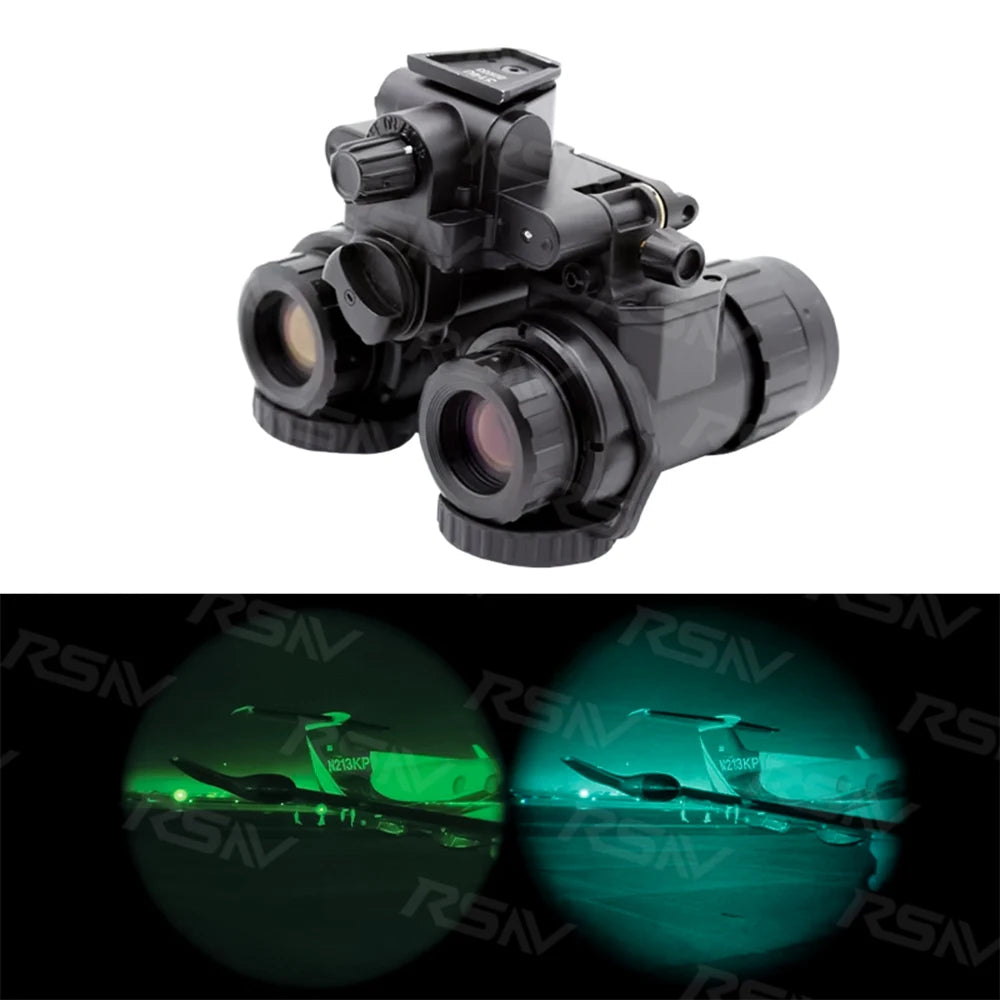 Kit Lunettes Vision Nocturne PVS-31 Anti-Éblouissement avec Indicateur de Position Rouge