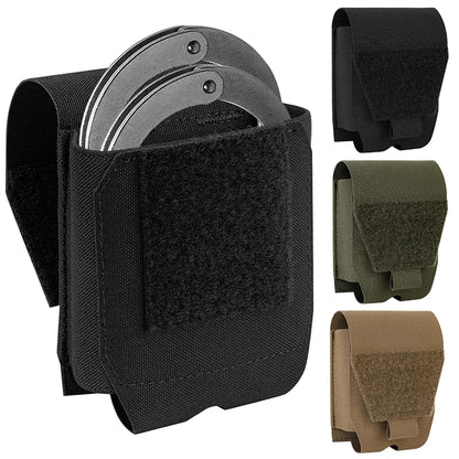 Porte-menottes MOLLE en nylon 500D, ouverture rapide, noir, sable ou vert