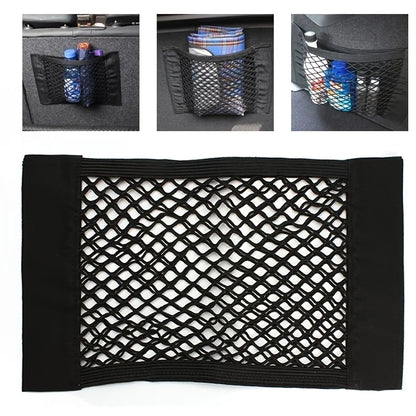 Filet de Rangement Universel Double Maille pour Coffre de Voiture – Anti-Glisse, Fixation Extincteur, Organisation Multi-Usage - BLACKBEARD OUTDOOR INDUSTRIES