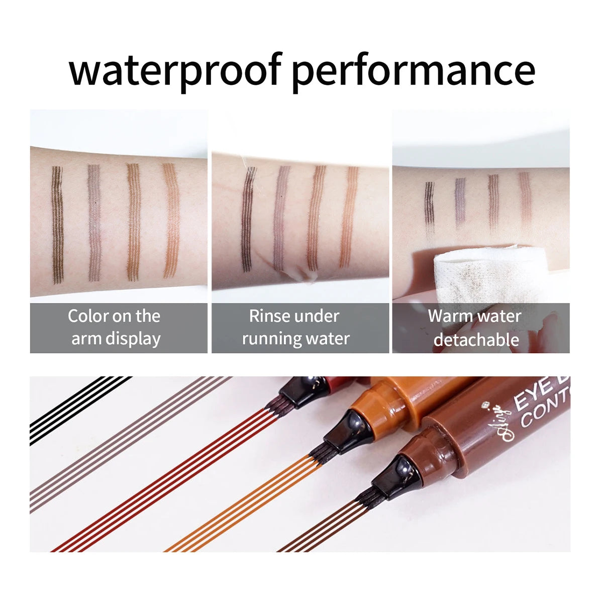 4 fork microblading eyebrow pencil waterproof eyebrow pencil natural long-lasting eyebrow makeup five colors BLACKBEARD OUTDOOR INDUSTRIES