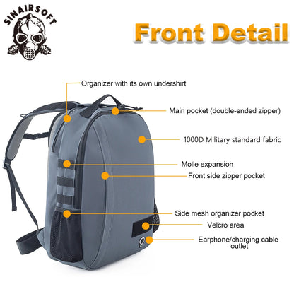 Sac à Dos Porte Plaque SINAIRSOFT - Protection et Polyvalence - BLACKBEARD OUTDOOR INDUSTRIES