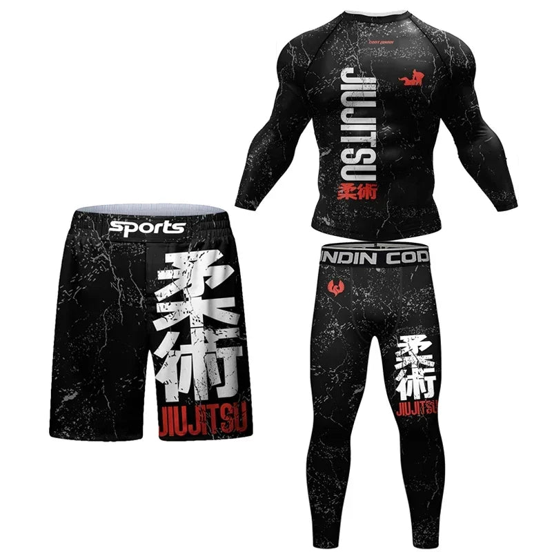 Ensemble de Rashguard Jiu Jitsu MMA pour Hommes BLACKBEARD OUTDOOR INDUSTRIES