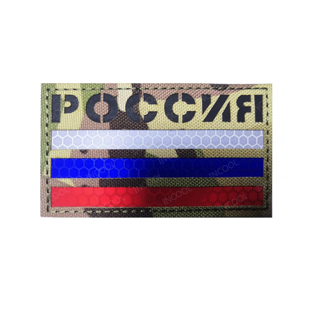 Patch Brodé Russie Soviétique – Bande Noire et Jaune Réfléchissante Infrarouge - BLACKBEARD OUTDOOR INDUSTRIES