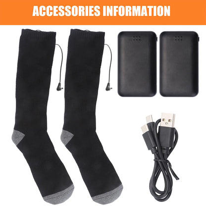 Chaussettes chauffantes rechargeables 4 000 mAh – Unisexes 38–46