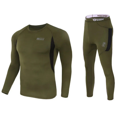 Ensemble Thermique Tactique Fleece Slim Fit – Haut + Pantalon | Randonnée, Chasse, Militaire, Automne Hiver