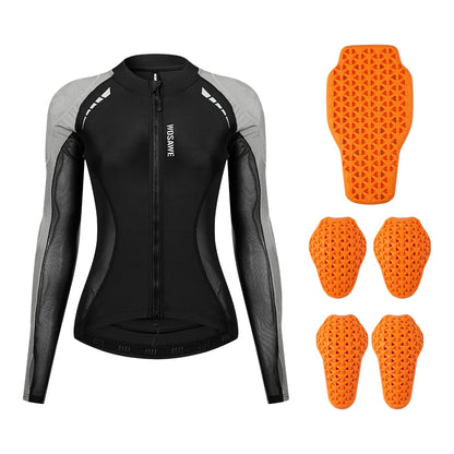 Veste de Protection Moto Femme WOSAWE – Armure Soft 5 Pièces, Mesh Respirant | Motocross, Enduro