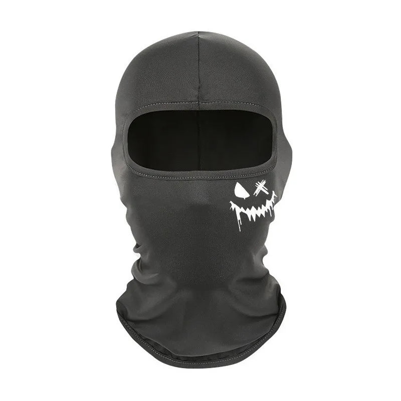 Cagoule visage souriant coupe-vent pour cyclisme et outdoor