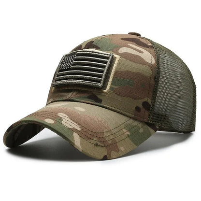 Casquette Tactique Camouflage Militaire Réglable | Broderie Drapeau - BLACKBEARD OUTDOOR INDUSTRIES