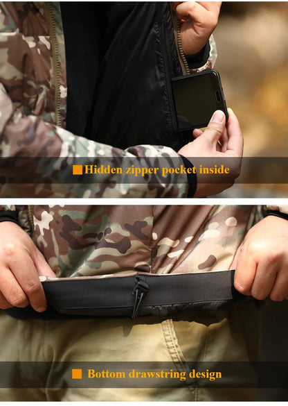 Veste Tactique d'Hiver Homme – Parka Camouflage Chaude, Coupe-Vent et Imperméable avec Capuche, Idéale pour les Activités Extérieures et les Conditions Climatiques Rigoureuses BLACKBEARD OUTDOOR INDUSTRIES