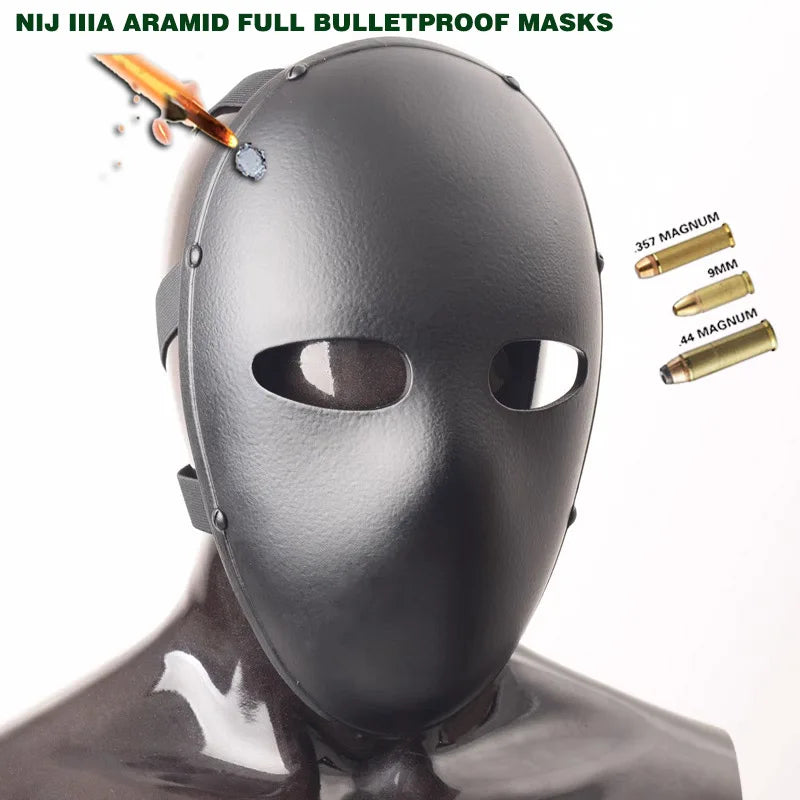 Masque Balistique Pare-balles Intégral Visage Niveau IIIA – Aramide avec Visière Blindée - BLACKBEARD OUTDOOR INDUSTRIES