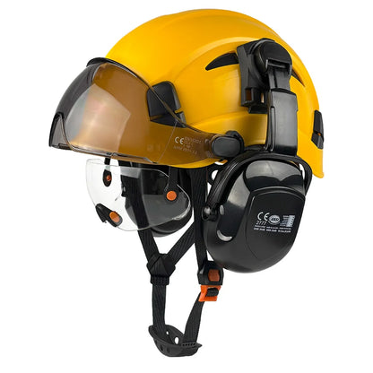 Casque de Sécurité ABS Pompier & Sauvetage — Visière, Cache-Oreilles CE/ANSI - BLACKBEARD OUTDOOR INDUSTRIES