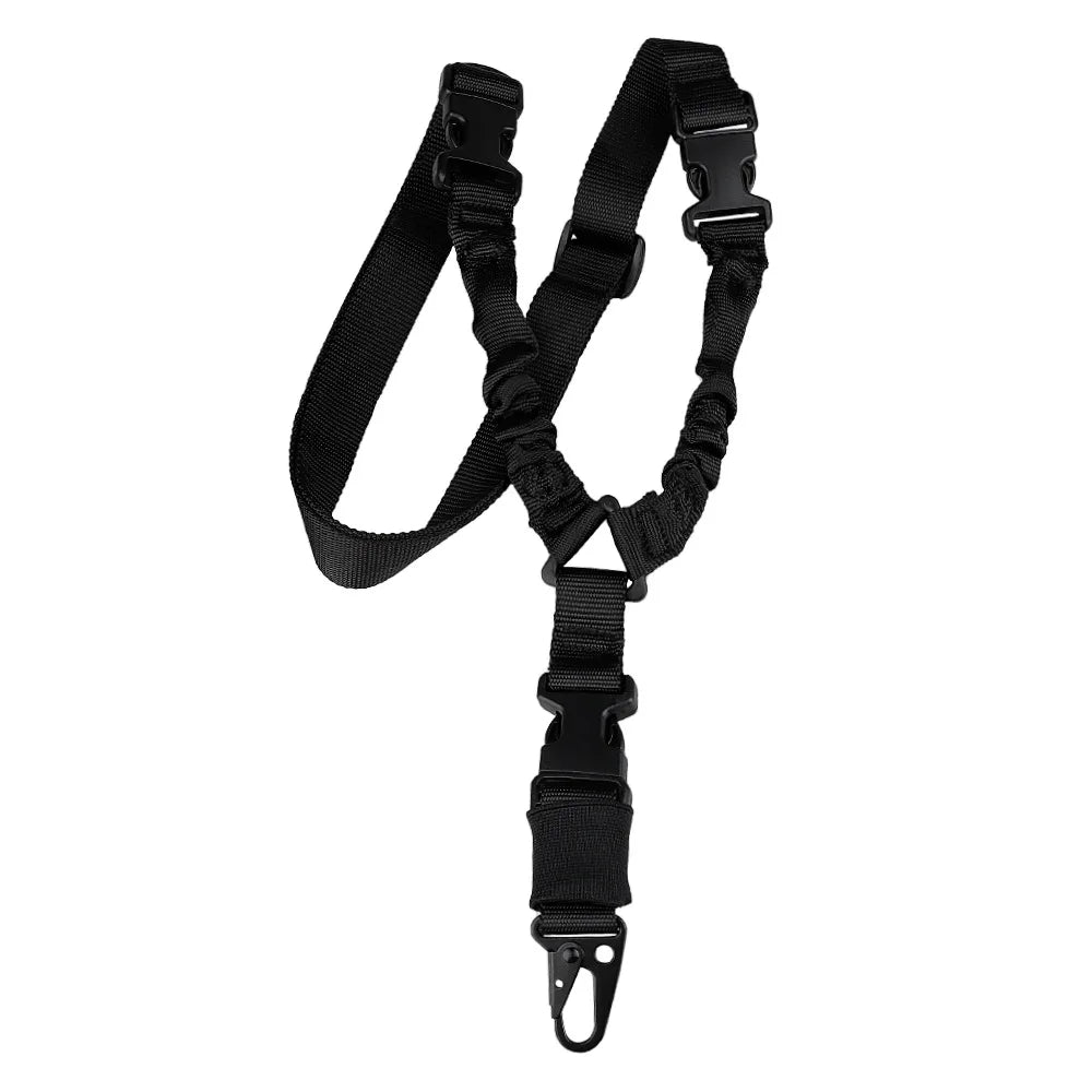 Sangle Tactique 3 Points Ajustable – Nylon Imperméable, Bungee Élastique | Fusil Airsoft & Chasse