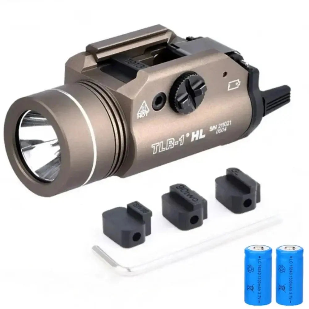 Tactical Pistol Weapon Light TLR1-1 – Lampe de Pistolet Métal 1000 Lumens pour Rail 20mm (Glock 17, Airsoft Rifle) Ma boutique