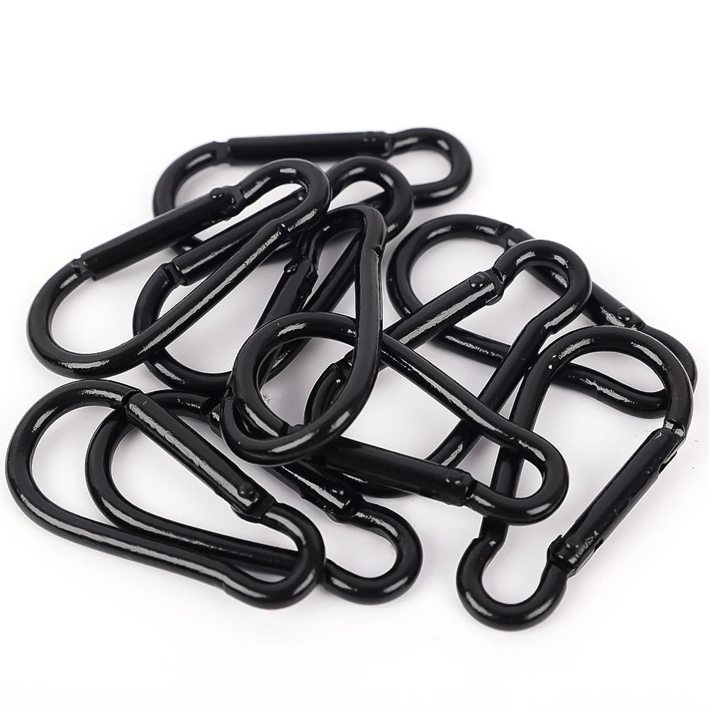 Mini Mousqueton en Alliage d'Aluminium – Lot de 10/50 pièces | Clip D-Type Pratique et Résistant pour Clés, Camping et Outdoor - BLACKBEARD OUTDOOR INDUSTRIES