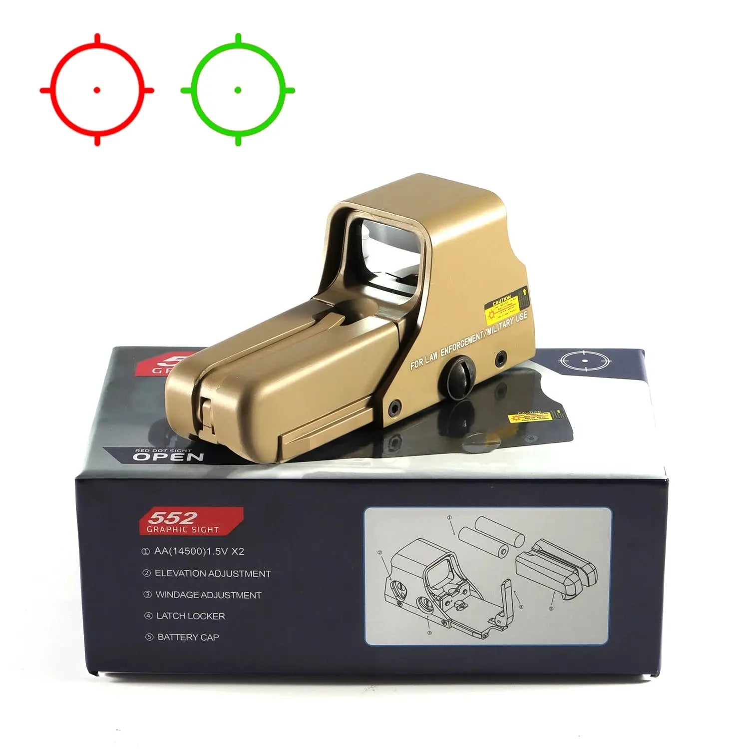 Viseur Holographique Red/Green Dot BAIGISH 551/552/553/558 – Reflex Sight pour Rail 20mm Ma boutique