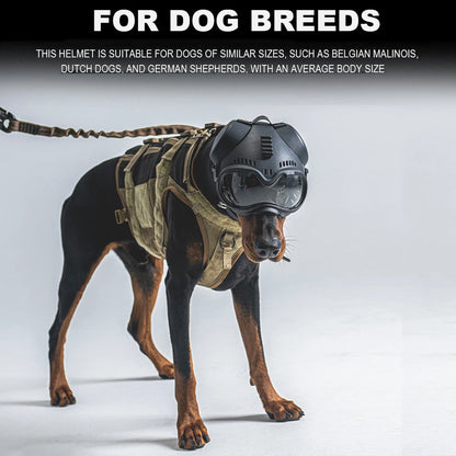 Casque tactique K9 pour chien avec lunettes protection - BLACKBEARD OUTDOOR INDUSTRIES