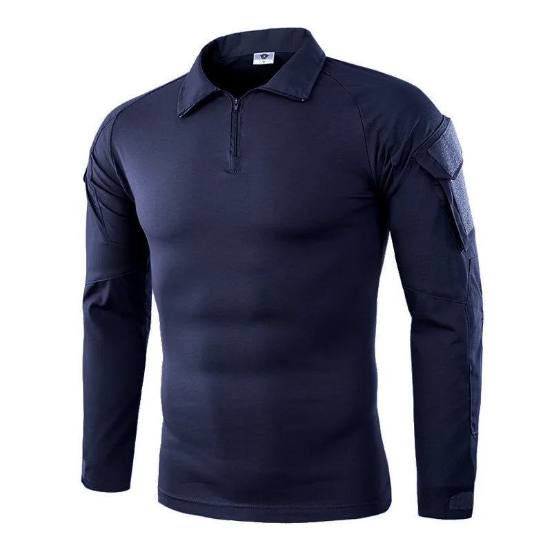T-shirt Homme Manches Longues Outdoor — Modèle Patchwork Résistant - BLACKBEARD OUTDOOR INDUSTRIES