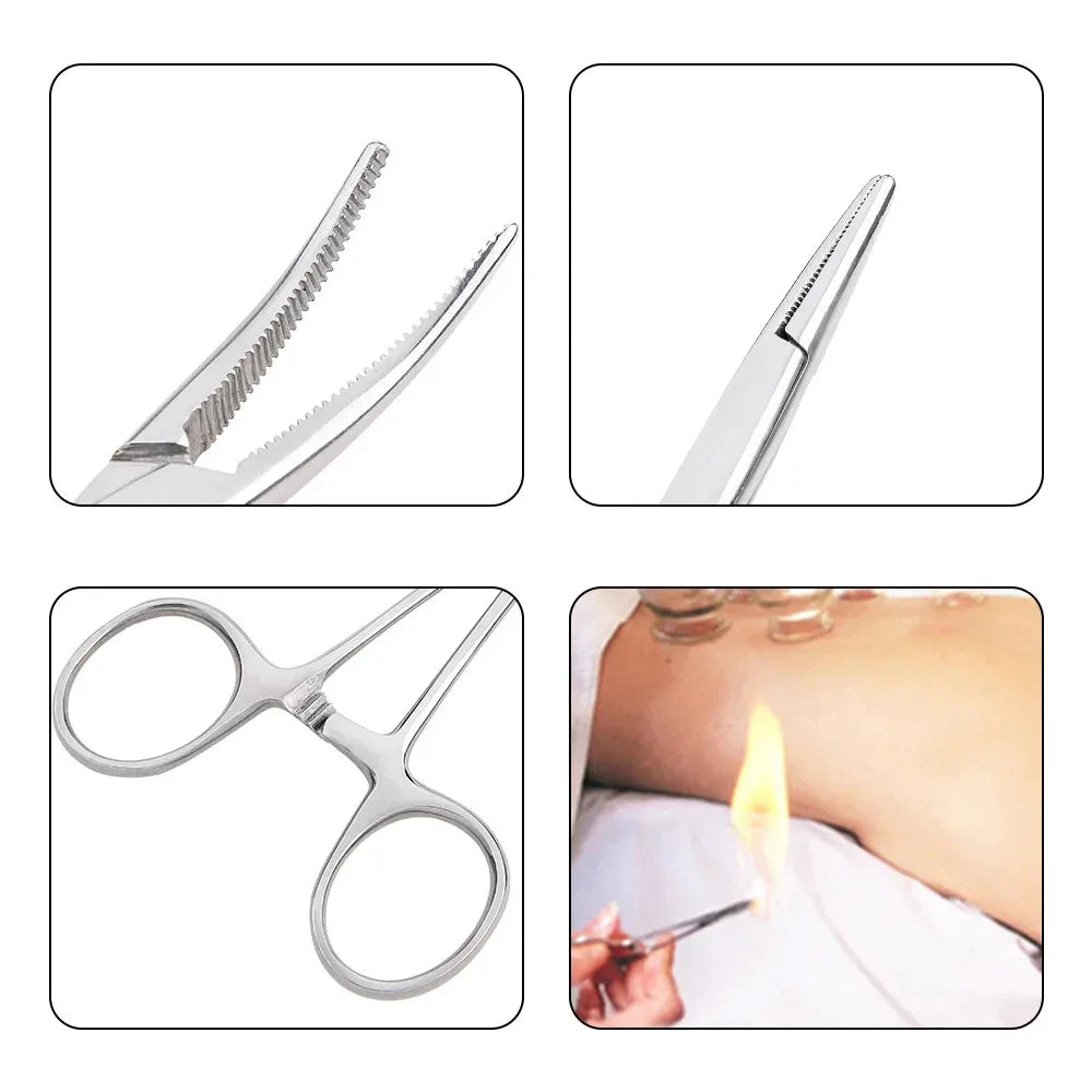 Pinces hémostatiques en acier inoxydable 1 pièce - Outil chirurgical, pinces de verrouillage courbées/droites pour pêche