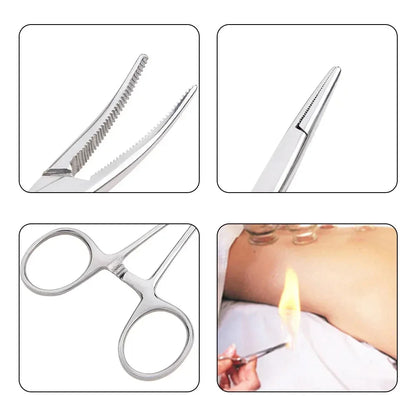 Pinces hémostatiques en acier inoxydable 1 pièce - Outil chirurgical, pinces de verrouillage courbées/droites pour pêche