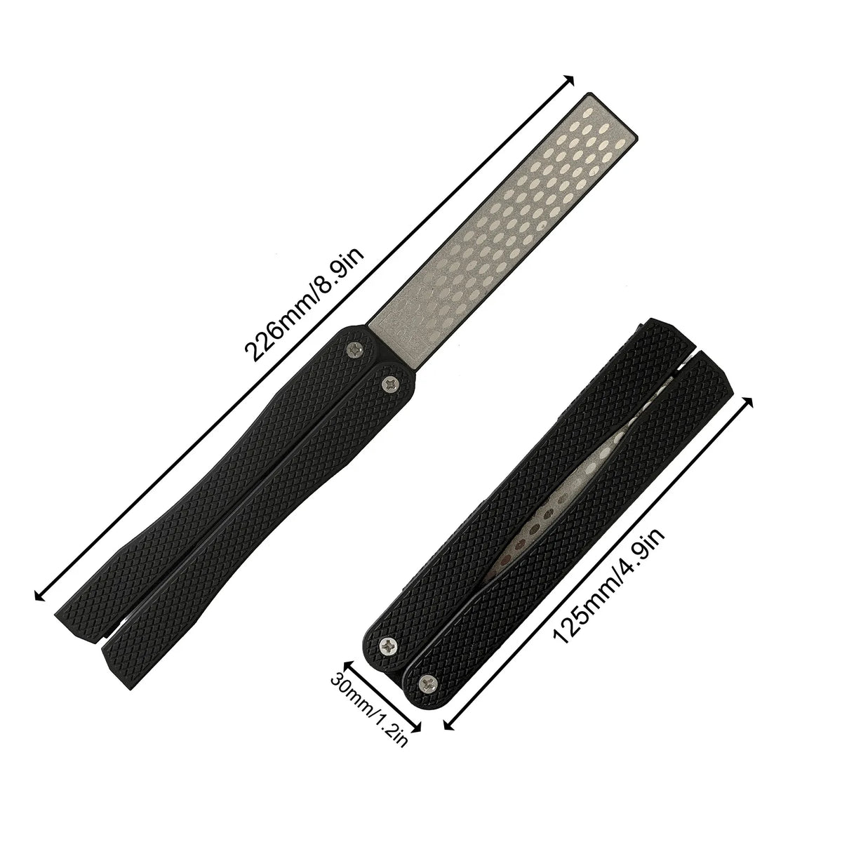 Pierre à Aiguiser Portable Double Face 400/600 - Aiguiseur Couteau Pliant & Outdoor