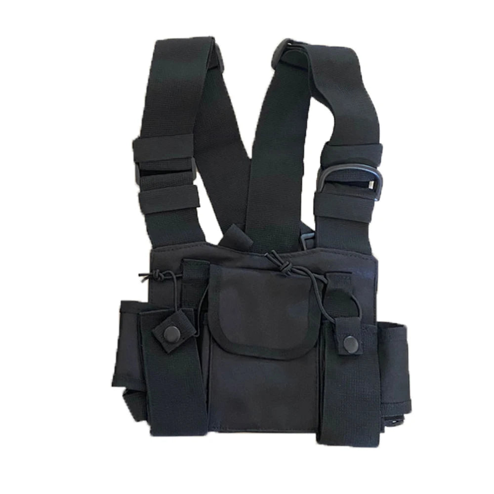 Holster Radio Tactique Épaule – Harnais Poitrine Walkie Talkie | Nylon Militaire