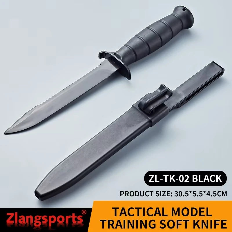 Couteau d'Entraînement Tactique ZLang - Lame Souple TPE - Manche ABS - Airsoft & Formation Militaire - BLACKBEARD OUTDOOR INDUSTRIES