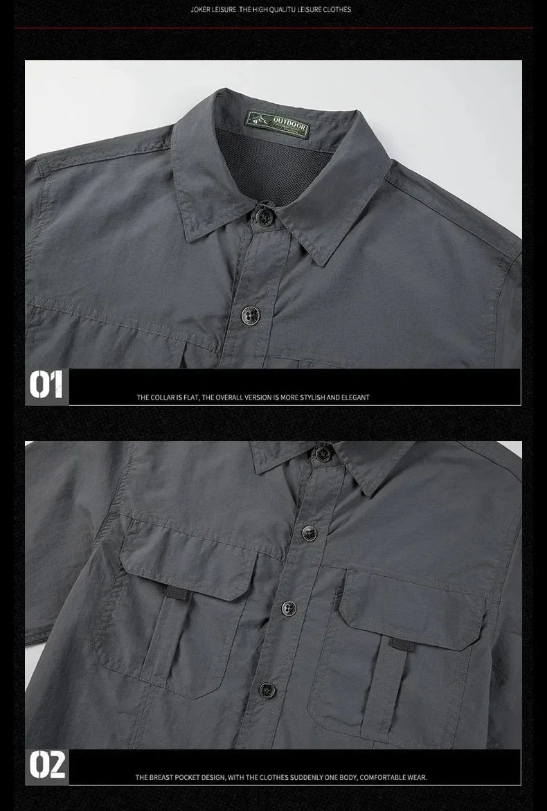 Chemise Tactique Homme Légère & Séchage Rapide Manches Longues • Résistante à l'eau • Anti-UV • Idéale Randonnée & Militaire - BLACKBEARD OUTDOOR INDUSTRIES