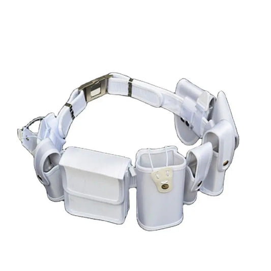 Ceinturon police blanc – Ceinture tactique en nylon, 8 pochettes + bandoulière, taille unique réglable - BLACKBEARD OUTDOOR INDUSTRIES