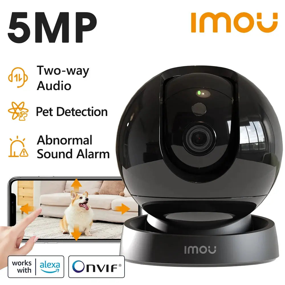 Caméra de Surveillance Intérieure IMOU Rex 3D | 5MP Wifi PTZ | Détection Personne/Animaux | Vision Nocturne Couleur | Suivi Intelligent | Audio Bidirectionnel Ma boutique