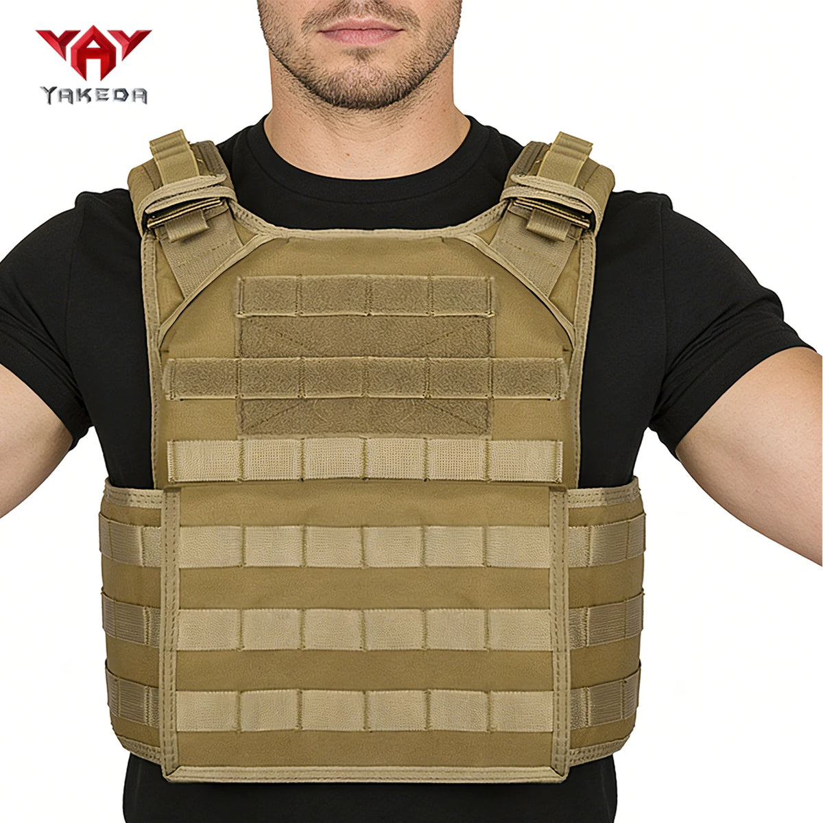 Porte-plaques tactique YAKEDA MOLLE – coloris coyote