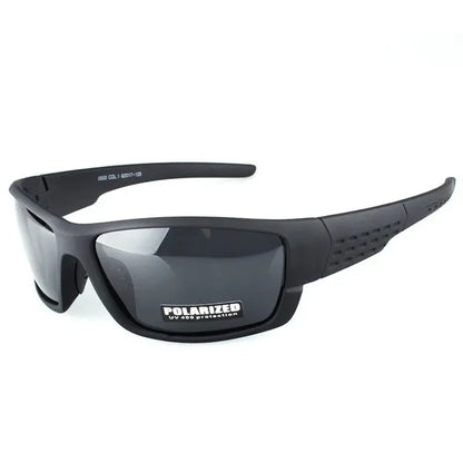 Lunettes de Sport Polarisées UV400 – Monture Noire Style Ovale | Conduite, Pêche, Outdoor