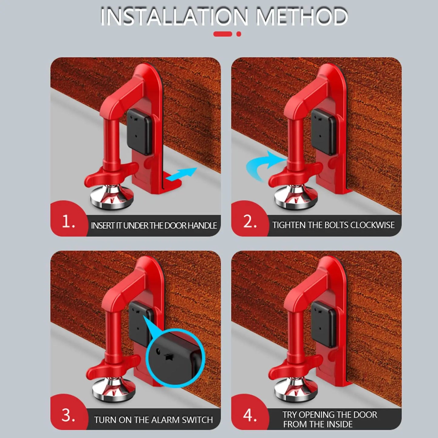 Alarme Cale-Porte de Sécurité Portable 120dB – Protection Anti-Intrusion Voyage & Maison - BLACKBEARD OUTDOOR INDUSTRIES