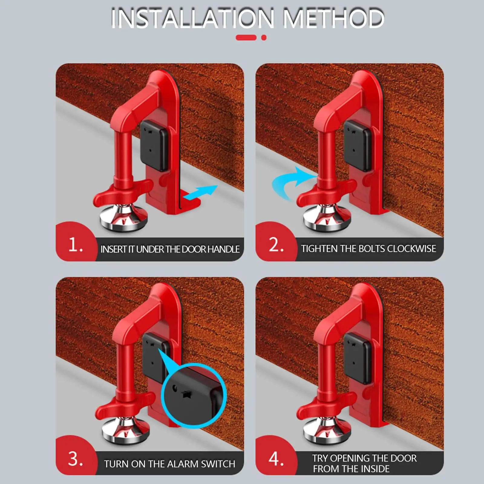 Alarme Cale-Porte de Sécurité Portable 120dB – Protection Anti-Intrusion Voyage & Maison - BLACKBEARD OUTDOOR INDUSTRIES
