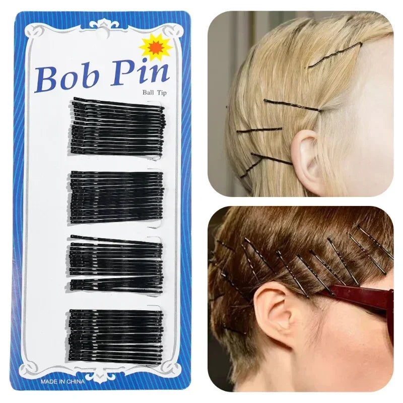 60/240 Pcs Pinces à Cheveux Noires U-Shape – Bobby Pins Invisibles, Métal Ondulé pour Coiffure - BLACKBEARD OUTDOOR INDUSTRIES