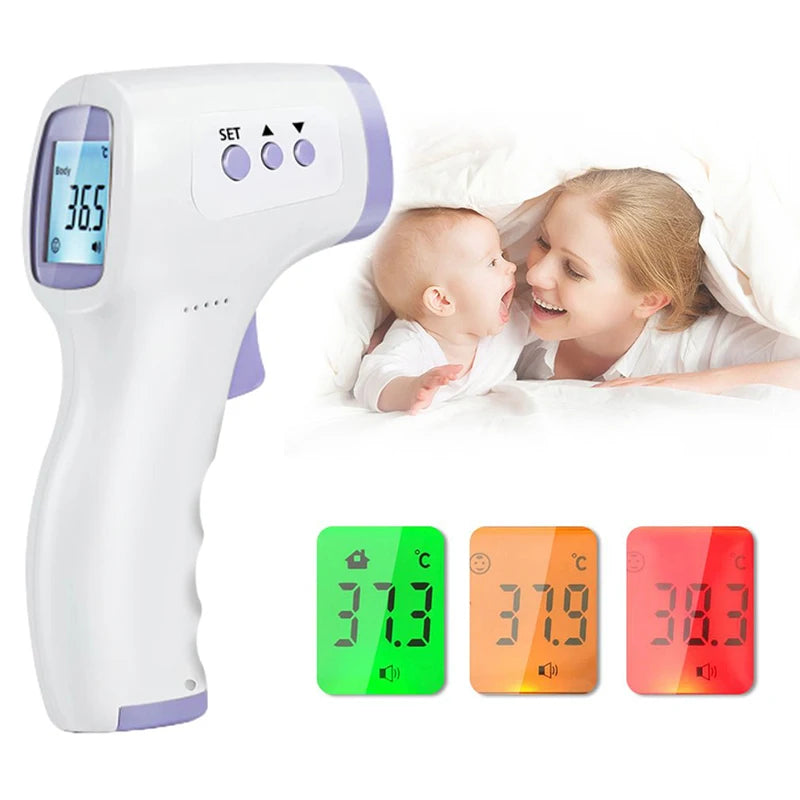 Thermomètre Infrarouge Sans Contact & Oxymètre de Pouls – Mesure Rapide Corps & Surface