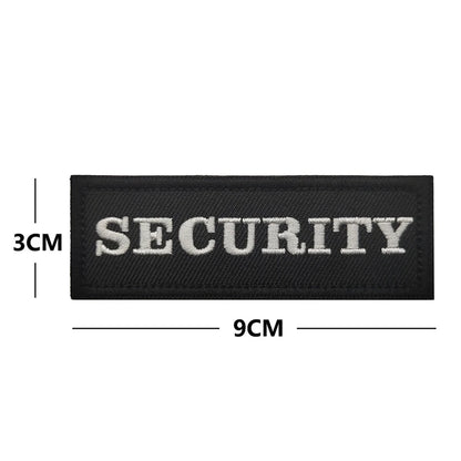 Patch Brodé SECURITY – Insigne Hook & Loop Velcro | Agent de Sécurité
